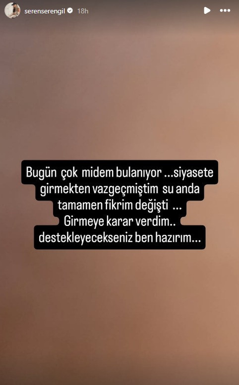 Seren Serengil'den 'Siyaset' Kararı: 'Midem Çok Bulanıyor...' - Resim : 2