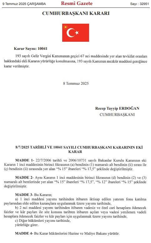 Bankada Parası Olanlara Kötü Haber! Mevduat Hesaplarındaki Stopaj Oranları Değişti... - Resim : 1