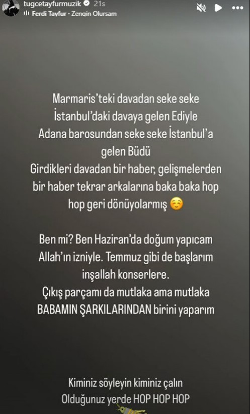 Tuğçe Tayfur'dan Miras Davası Sonrası 'Edi ile Büdü' Göndermesi - Resim : 1
