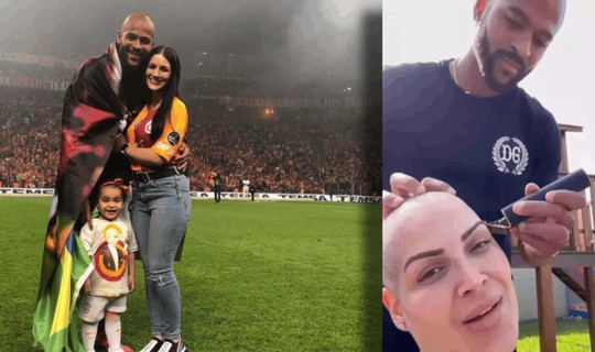 Ünlü Futbolcunun Eşi Kansere Yakalandı, Saçlarını Elleriyle Kesti