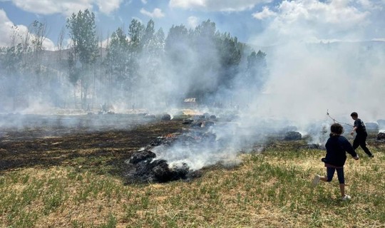 Hakkari'de Bin 500 Bağ Ot Yandı