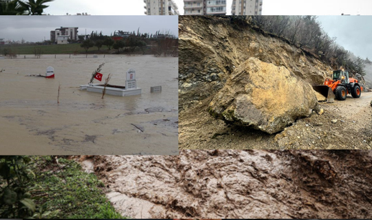 Adana ve Mersin'i Kuvvetli Yağış Vurdu... Dereler Taştı, Yollar Kapandı