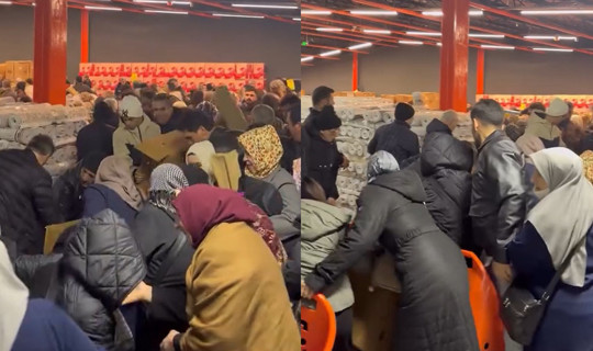 Kapılar Açılır Açılmaz Birbirlerine Girdiler! Bursa'da '100 Lira' İzdihamı