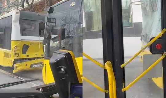Fatih Unkapanı'nda 3 İETT Otobüsü Kaza Yaptı