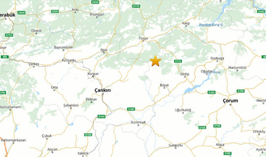 Çorum'da 4.0 Büyüklüğünde Deprem