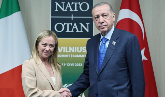 Cumhurbaşkanı Erdoğan, İtalya Başbakanı Meloni'yle Görüştü