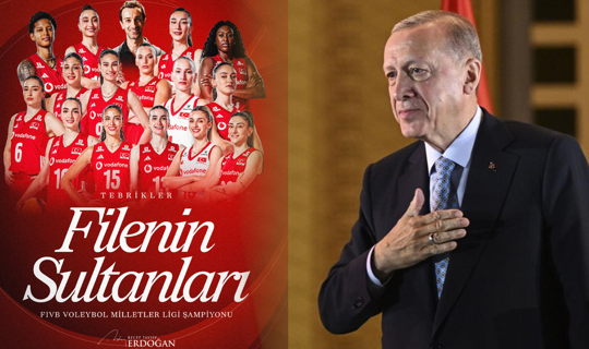Cumhurbaşkanı Erdoğan'dan Filenin Sultanlarına Tebrik Mesajı