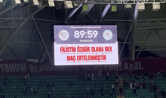 Konyaspor-Filistin Maçında Dostluk Rüzgarları! Maç 89. Dakikada Bitirildi: Filistin Özgür Olana Dek Maç Ertelenmiştir