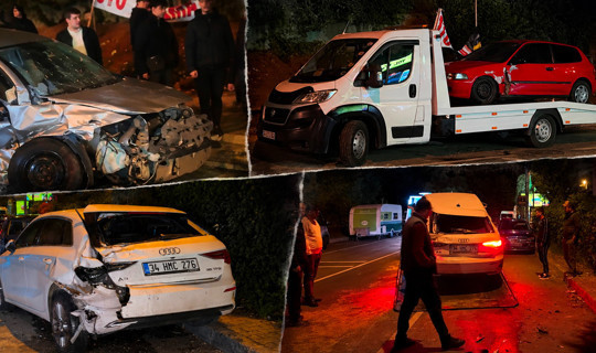Sarıyer'de Kabus Gecesi! Kontrolden Çıkan Araç Park Halindeki Otomobilleri Biçti: Yaralılar Var