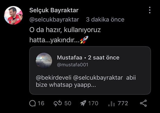 Bakan Bayraktar Duyurdu: Yerli WhatsApp Geliyor - Resim : 1
