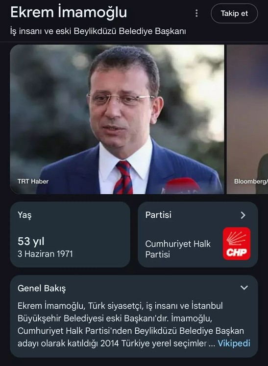 Google'dan Dikkat Çeken 'İmamoğlu' Hamlesi: 'İstanbul Büyükşehir Belediye Başkanı' Unvanını Kaldırdı - Resim : 1