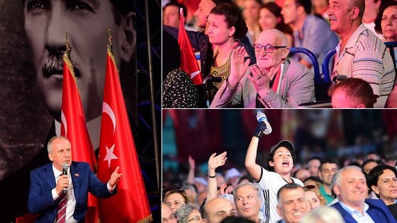 Bakırköy'de Halk Arenası'nda Muharrem İnce izdihamı