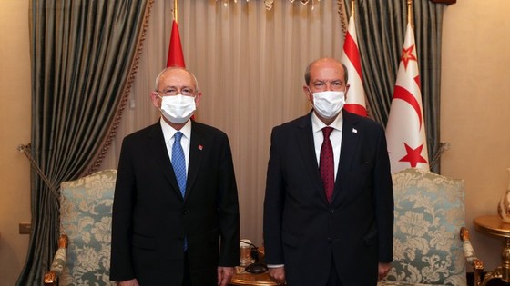 CHP lideri Kılıçdaroğlu, KKTC Cumhurbaşkanı Ersin Tatar ile görüştü