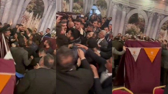 AKP'nin temayül yoklamasında yumruklar konuştu: Gazeteciler de darp edildi