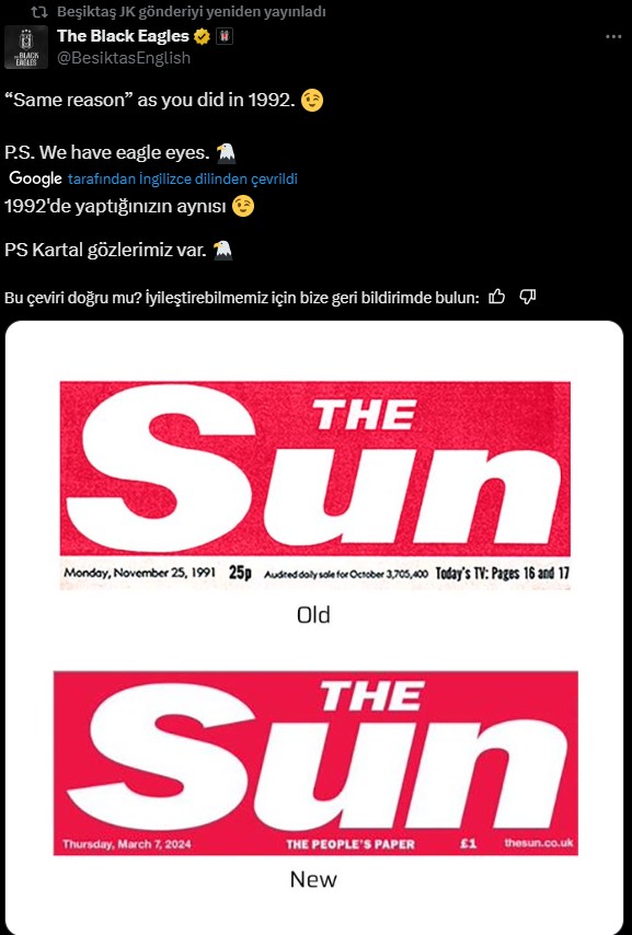 Logo Değişimi İngiliz Medyasının Diline Düştü! The Sun Pas Attı, Siyah Beyazlılar Boş Geçmedi - Resim : 3