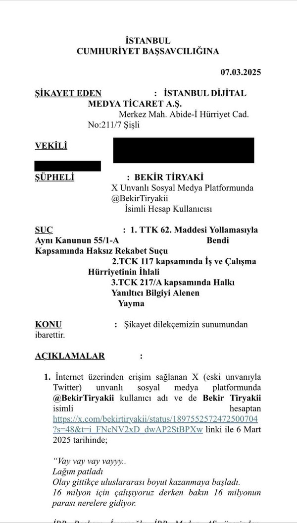 İBB'den Üç Gazeteci Hakkında Suç Duyurusu - Resim : 2