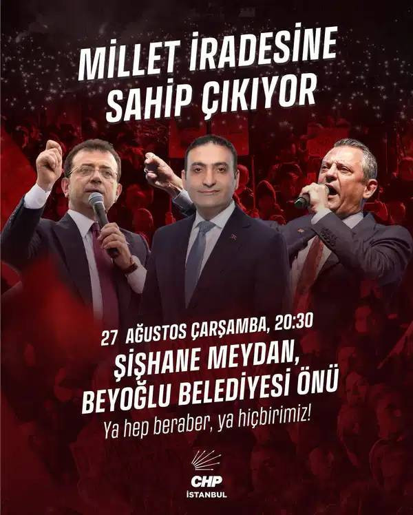 CHP'den Beyoğlu'nda Miting! Yeri ve Saati Belli Oldu - Resim : 1
