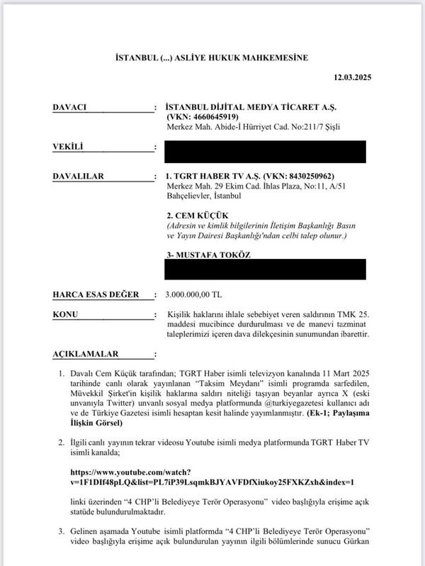 İBB'den Üç Gazeteci Hakkında Suç Duyurusu - Resim : 3