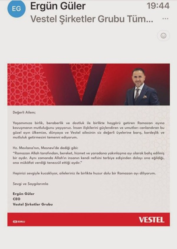 Ramazan Polemiği Gündem Olmuştu: Zorlu'nun CEO'suna Soruşturma - Resim : 1