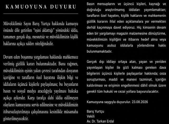 Deniz Baysal ve Barış Yurtçu Boşanmasında Şok Gelişme! İhanet ve Milyonluk Tazminat İddialarına İlk Cevap Geldi - Resim : 1