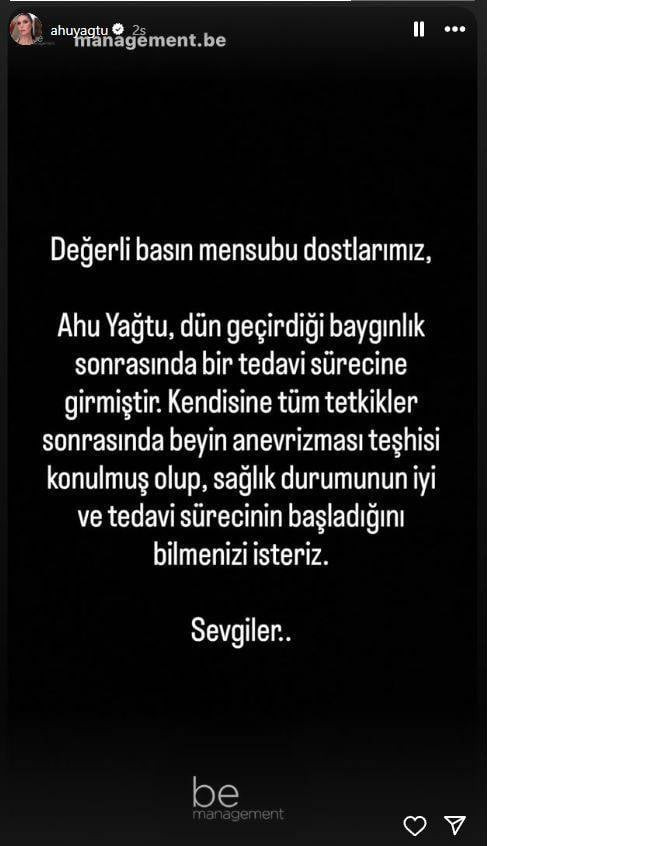 Ünlü Oyuncu Ahu Yağtu'dan Korkutan Haber! Hastaneye Kaldırıldı - Resim : 1