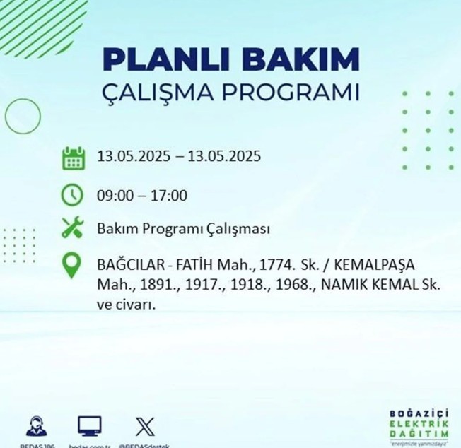 İstanbul’un 24 İlçesinde Saatlerce Elektrik Kesintisi Uygulanacak! Net Tarih Verildi, Hazırlığınızı Yapın - Resim : 6