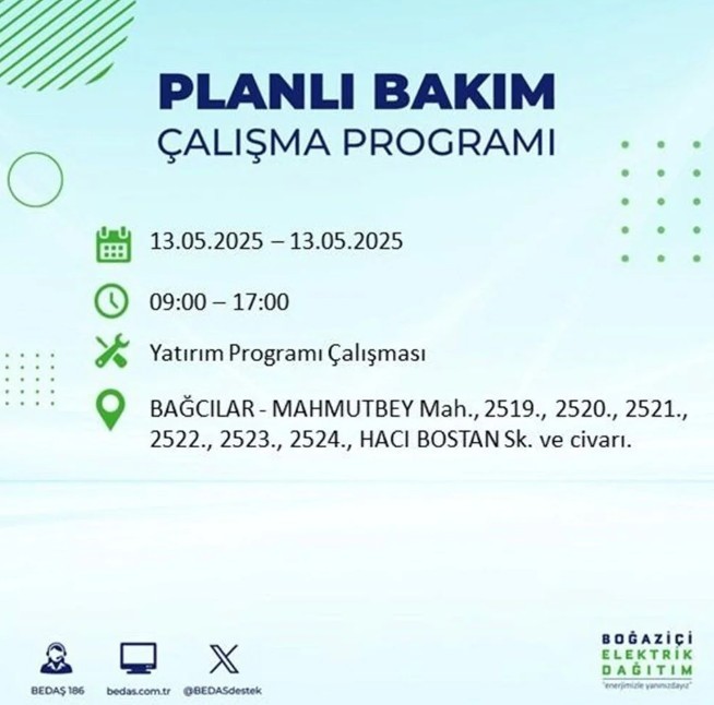 İstanbul’un 24 İlçesinde Saatlerce Elektrik Kesintisi Uygulanacak! Net Tarih Verildi, Hazırlığınızı Yapın - Resim : 7