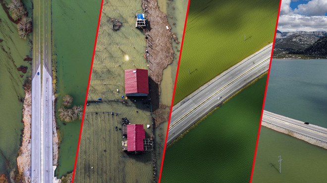 İki Şehri Birbirine Bağlıyordu: Karayolu Sular Altında Kaldı