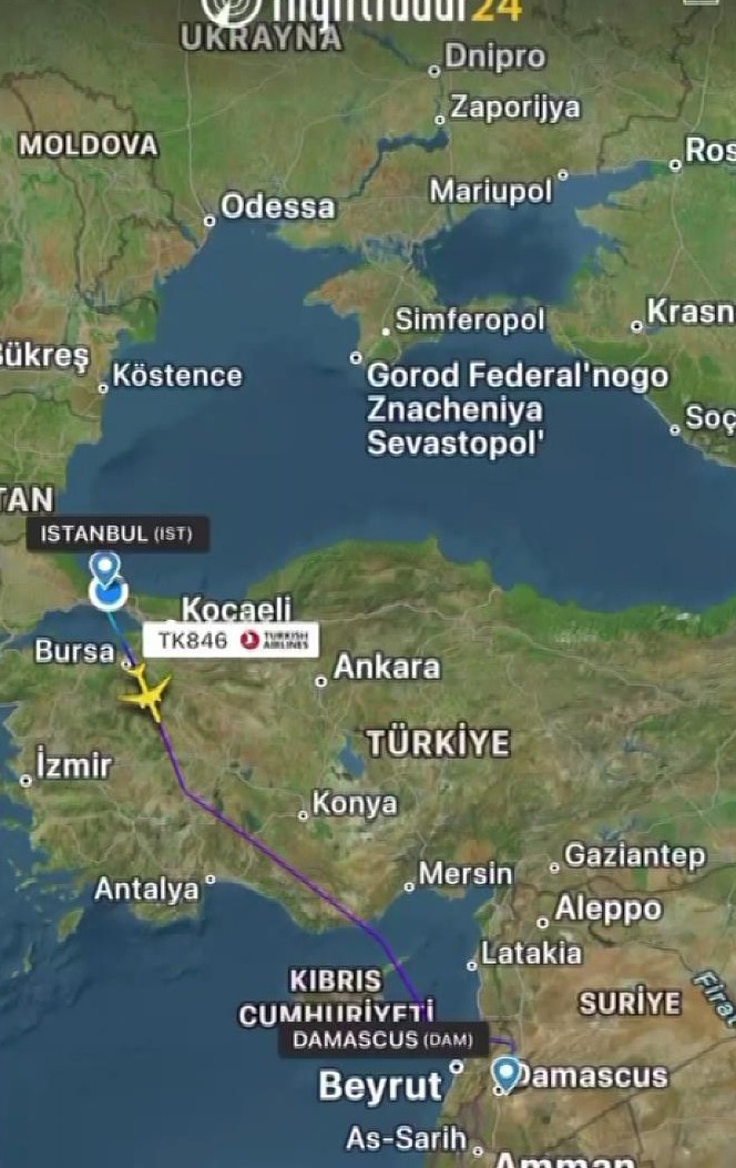 Şam’a 13 Yıl Sonra İlk Sefer: En Çok İzlenen Uçuş Oldu - Resim : 1