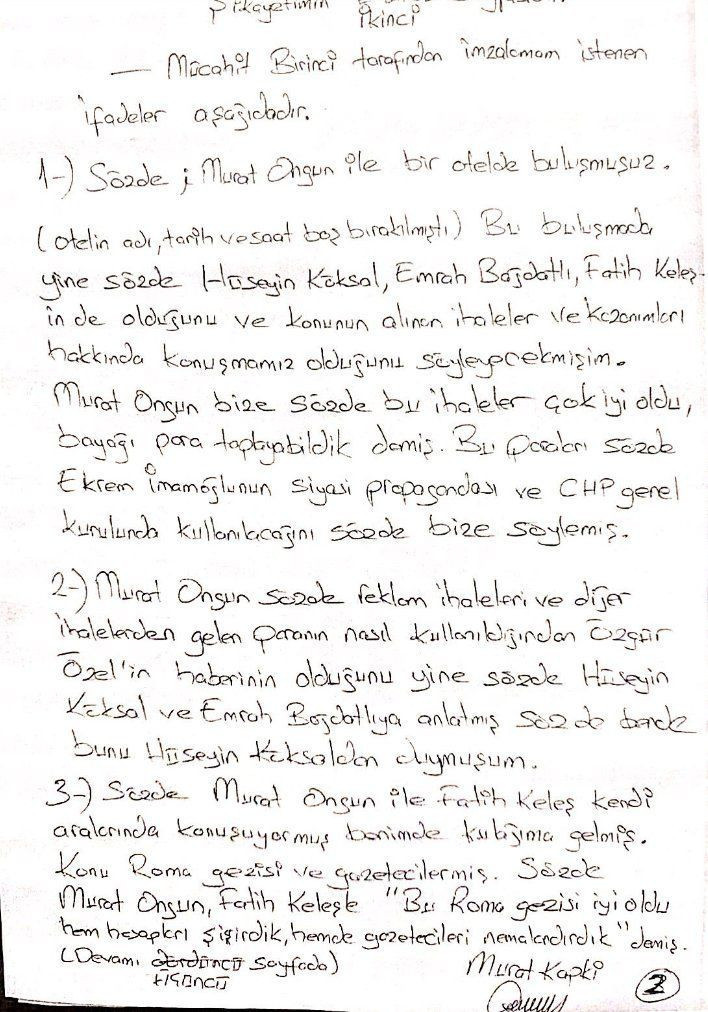 Özgür Özel 'İBB Borsası' Belgelerini Açıkladı: 'AKP'li Birinci, Murat Kapki'den 2 Milyon Dolar İstedi' - Resim : 3