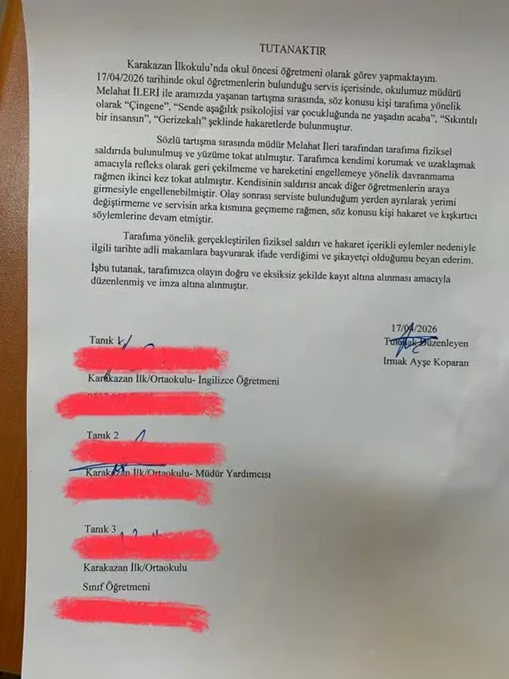 Genç Öğretmen Ölüme Sürüklendi! Okul Müdür Hakkında Tuttuğu Tutanak Ortaya Çıktı - Resim : 1