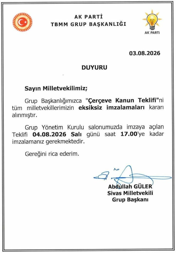 'Çerçeve Yasa' AK Parti Grubunda İmzaya Açıldı: AK Parti'den Siyasi Partilere 'Terörsüz Türkiye' Ziyareti - Resim : 1