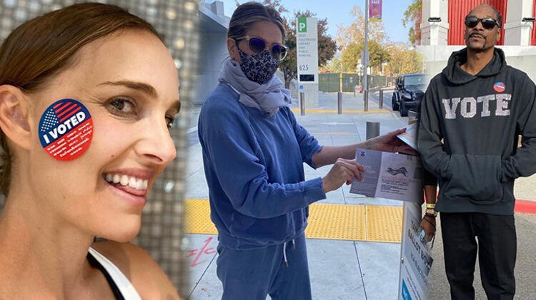 ABD'de ünlülerin oy verme paylaşımları - Resim: 1