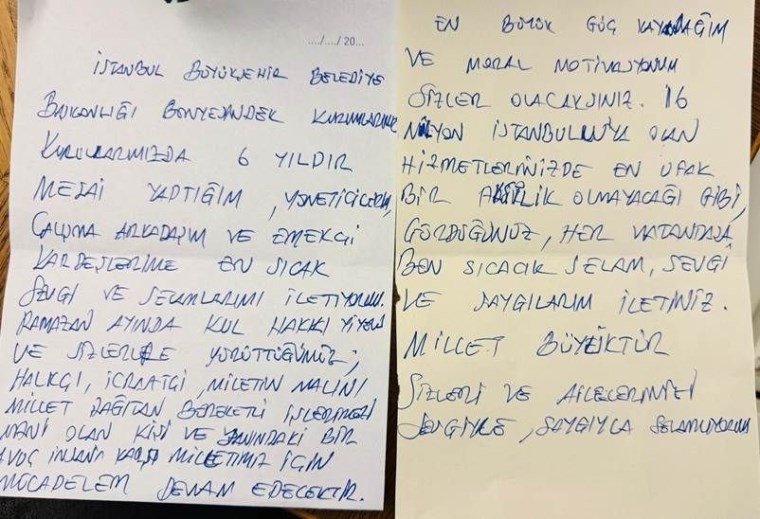 İmamoğlu'ndan İBB Çalışanlarına Mesaj: 'Kul Hakkı Yiyen Bir Avuç İnsana Karşı...' - Resim : 1