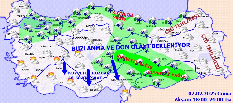 Meteoroloji Uyardı, Bu Bölgelere Dikkat: Kuvvetli Kar Bastıracak, Göz Gözü Görmeyecek - Resim : 1