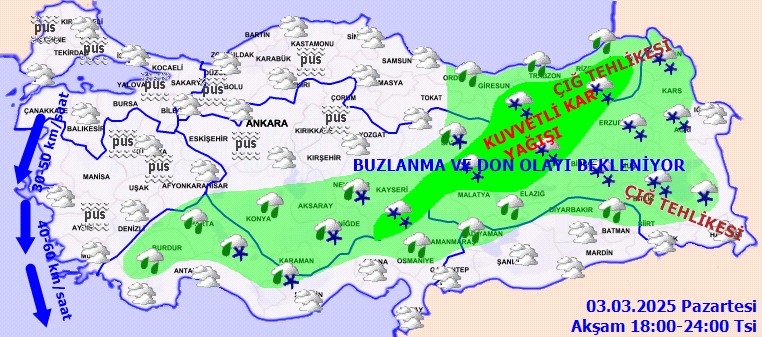 Meteoroloji'den Kar ve Sağanak Uyarısı! Çok Kuvvetli Vuracak - Resim : 3