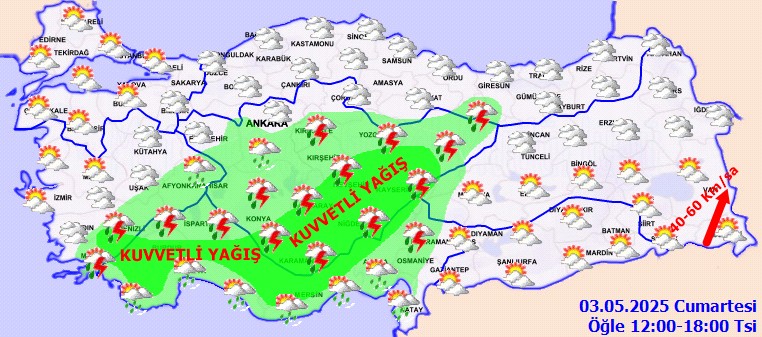 Hafta Sonu Planı Olanlar Dikkat! Meteoroloji'den Kuvvetli Yağış ve Fırtına Uyarısı - Resim : 2