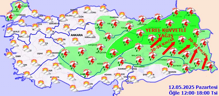 Bu İllerde Yaşayanlar Dikkat! Meteoroloji'den Sağanak ve Fırtına Uyarısı - Resim : 2