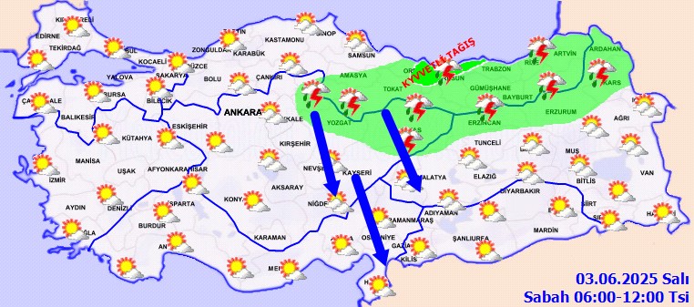 Meteoroloji'den Kuvvetli Sağanak Uyarısı! Sakın Şemsiyesiz Çıkmayın... - Resim : 1