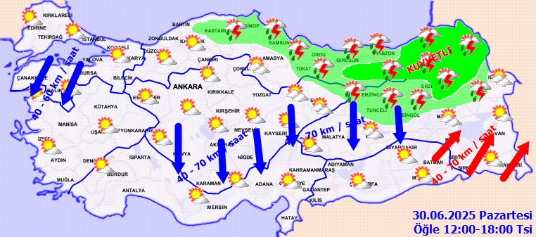 Bir Tarafta Yaz, Bir Tarafta Kış... Meteoroloji'den Yağış ve Fırtına Uyarısı - Resim : 1