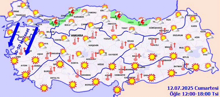 Meteoroloji'den Kritik Uyarı! Bir Tarafta Sağanak, Bir Tarafta Kavurucu Sıcak - Resim : 1