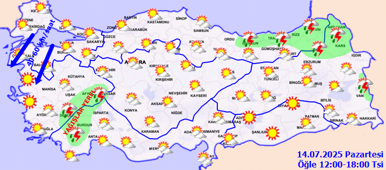 Meteoroloji İl İl Uyardı: Sıcaktan Kavrulacağız! Bazı Şehirlerde Sağanak Sürprizi... - Resim : 1