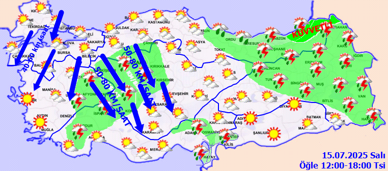 Yurdun Dört Bir Yanında Sağanak Alarmı! Fırtına Kapıda - Resim : 1