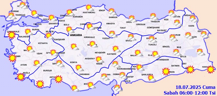Meteoroloji Uyardı! Güneşli Başlayacak, Yağışla Bitecek: İşte İl İl Hava Durumu... - Resim : 1