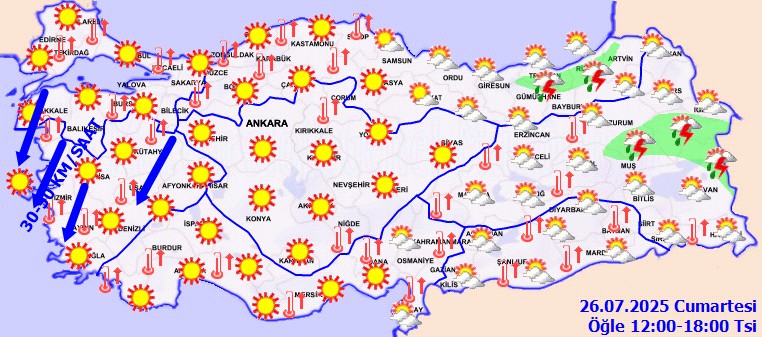 Meteoroloji Uyardı: Sıcaklıklar Yine Zirve Yapacak, Pazartesi Yeni Dalga Geliyor - Resim : 1