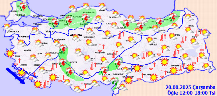 Meteoroloji'den Çifte Uyarı! Çok Sayıda İli Sağanak ve Fırtına Vuracak... İstanbul da Listede - Resim : 2