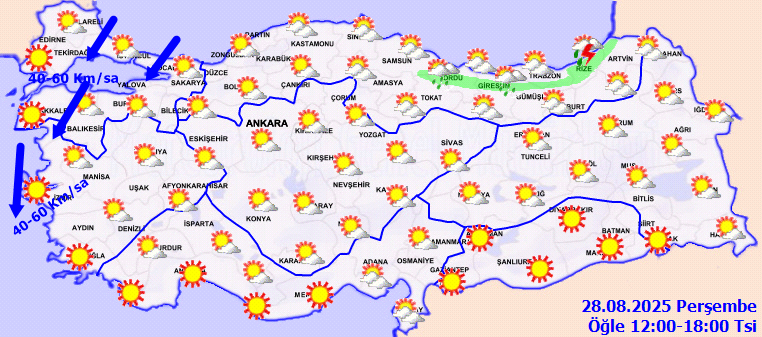 Meteoroloji'den Uyarı! Marmara ve Ege’de Fırtına, Bazı İllerde Sağanak Var - Resim : 1