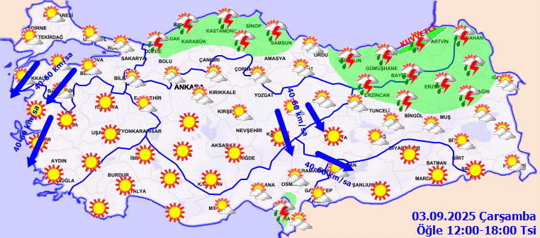Meteoroloji’den Çok Sayıda İl İçin Uyarı: Kuvvetli Yağış ve Fırtına Geliyor - Resim : 2