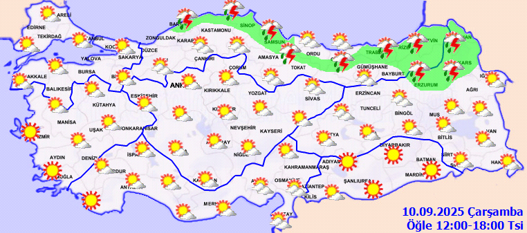 Meteoroloji'den Çok Sayıda İl İçin Sağanak Uyarısı - Resim : 1
