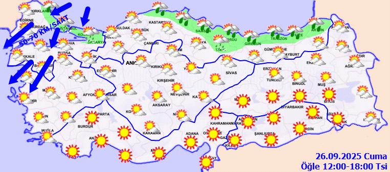 Meteoroloji'den Çifte Uyarı! Marmara ve Karadeniz’de sağanak; Ege’de fırtına bekleniyor - Resim : 1